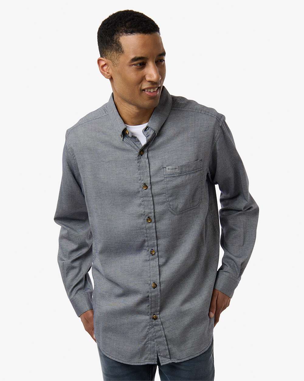Collegiate Navy Oxford — model